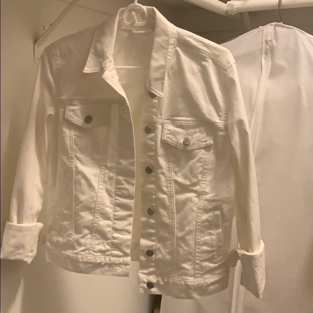 Gap White Denim Jacket Size Small